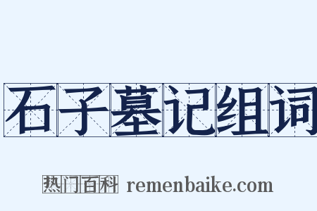 石子墓记组词是什么意思的图片